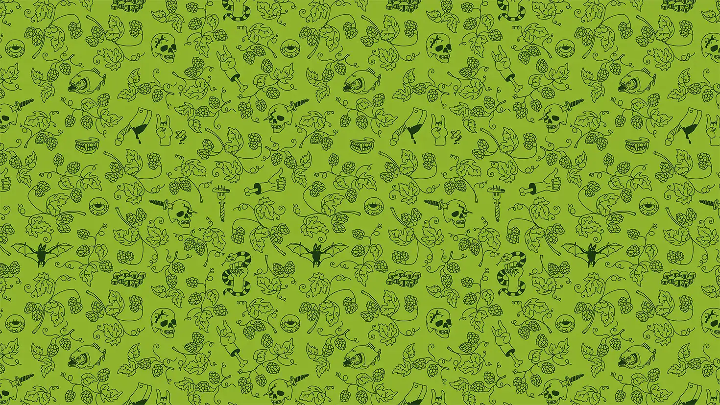 Green-Monster-brewery-pattern-design